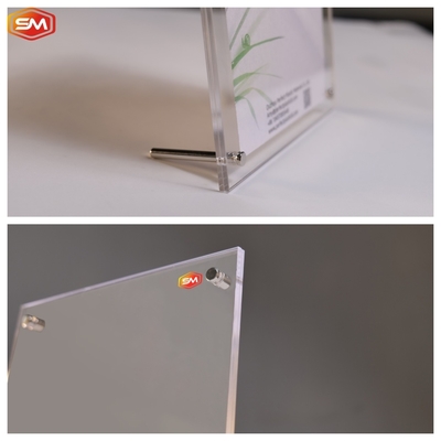 comprar A6 Fotograma de pantalla acrílica transparente a medida con soporte de tornillo de acero online manufacture