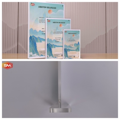 comprar T forma de acrílico portador de cartel 8.5 * 11 pantalla soporte doble lado online manufacture