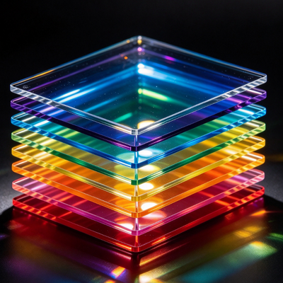 Comprar Color personalizable Alta transmisión de luz Resistente a los arañazos Hoja de acrílico transparente para marcos decorativos y puertas de gabinetes online manufacture