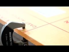 Prueba del espesor de la hoja acrílica