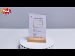 T Forma de acrílico portador de señalización con dos ranuras