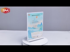 T Forma de esquina redonda de acrílico magnético portador de la señal