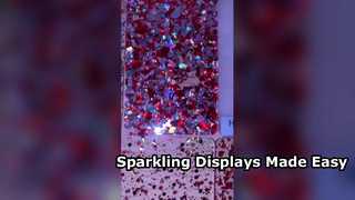Láminas acrílicas con purpurina para exhibiciones impresionantes