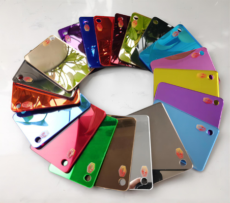 0.6mm-6mm Espejo personalizable Hoja de acrílico de una sola manera Decorativo Tamaño grande