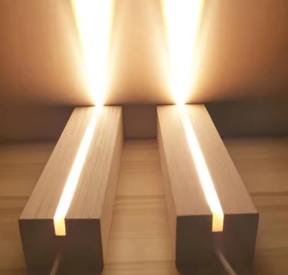 Rectángulo 20 * 20cm Tablero de notas Madera sólida Ilumina Acrílico Para bricolaje
