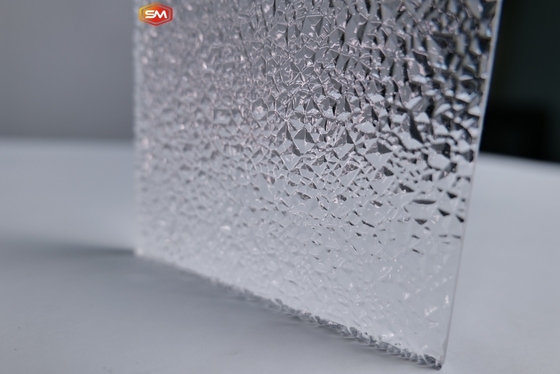 Tamaño personalizado Transparente Lámina de acrílico con textura PMMA con rayas claras para la decoración del hogar