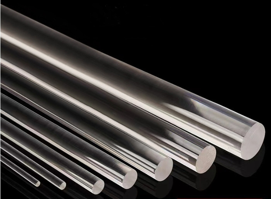 Barras PMMA transparentes de acrílico extruido tubo transparente fluorescente pulido y sólido bastón de acrílico