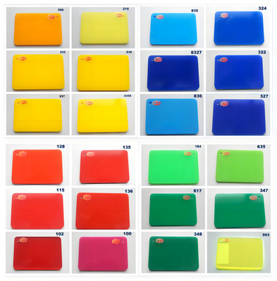 Hoja acrílica de color fundido personalizada para diversos requisitos del cliente Hojas acrílicas 4x6