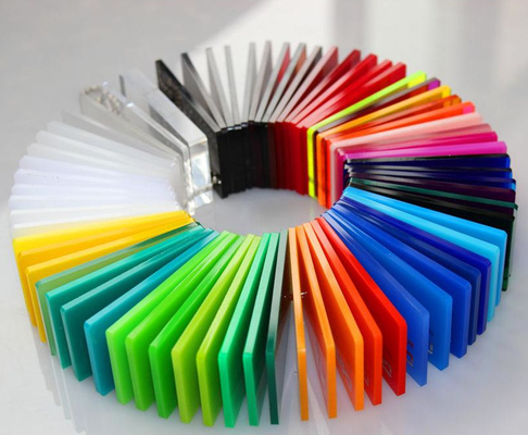 Venta en caliente de plástico de placa de PMMA Perspex cortado a medida hoja acrílica de color fundido