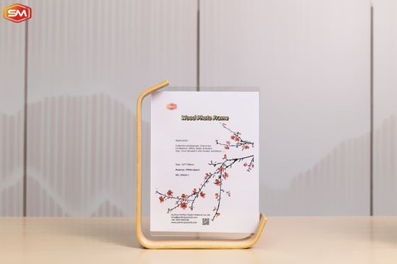 Cuadro fotográfico acrílico de forma L con base de madera