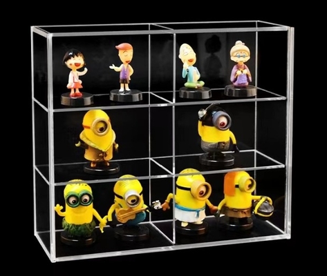 Tamaño y logotipo personalizados Transparente Cajas de exhibición acrílicas transparentes para objetos de colección Cuadro a prueba de polvo