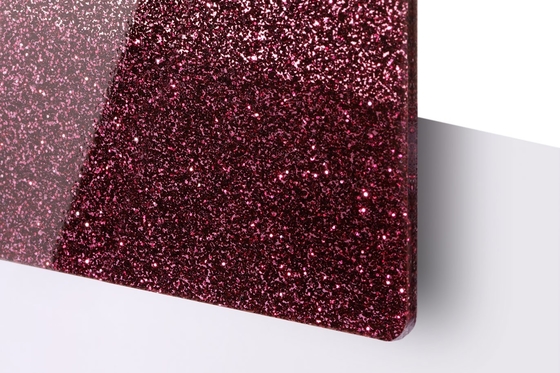 Hoja de acrílico PMMA Glitter personalizable y llamativa para aplicaciones de pantalla