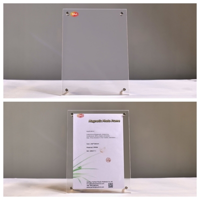 Quadrado regalo doble cara espesor personalizado marco fotográfico acrílico con soporte