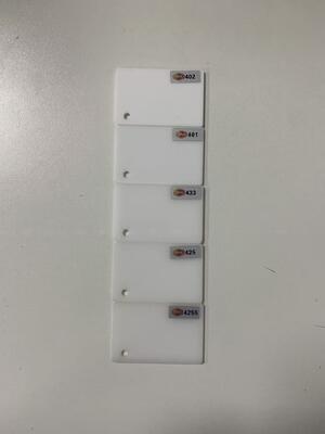 SM Hoja de acrílico blanco opaco para puertas de gabinetes de cocina y paneles de baño