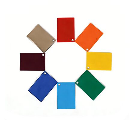 Hoja de acrílico de color de 18 mm panel de acrílico de color resistente a los rayos UV para refugio de la estación de autobuses