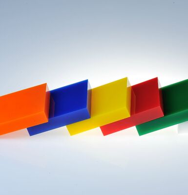 Lámina acrílica de color de 18 mm, panel mate antirreflejos para zona de lectura de biblioteca