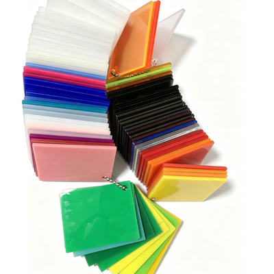 Lámina acrílica de PMMA de plástico de colores resistente a los rayos UV y a los arañazos con colores personalizados para señalización y exhibición