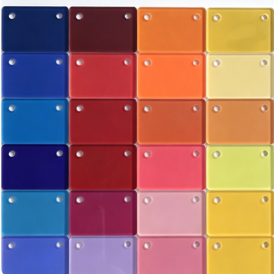 Hoja de acrílico transparente de color personalizable con alta transmisión de luz y fácil maquinabilidad para la fabricación de muebles